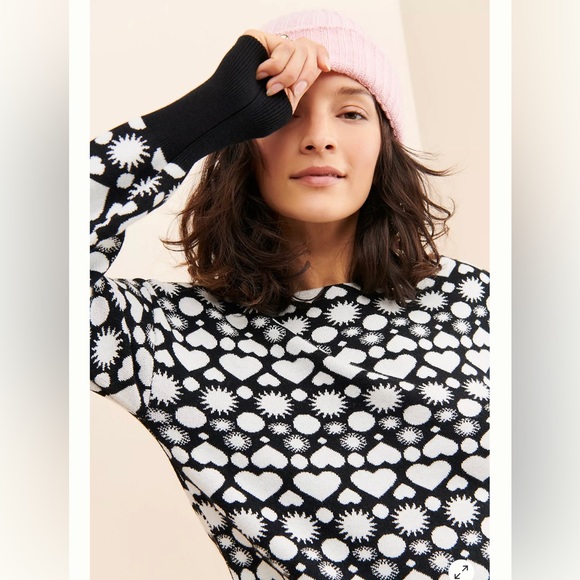 Anthropologie Maeve Boat Neck Heart Sweater Size XS NWT - Picture 17 of 17